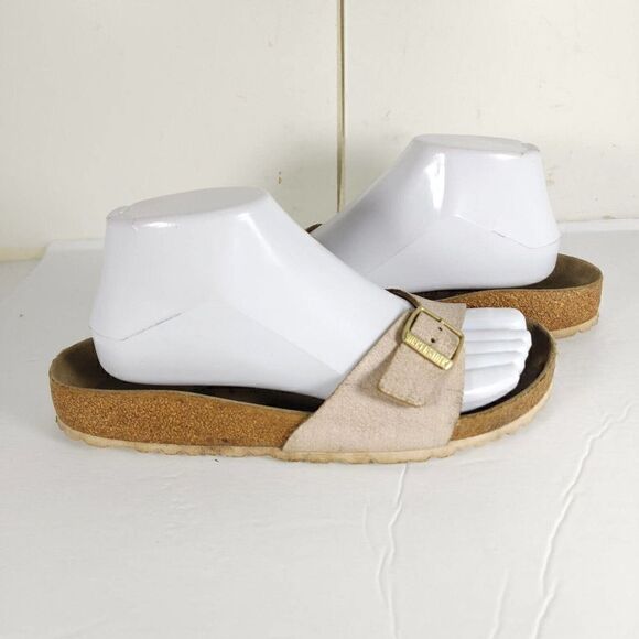 Birkenstock Women's Madrid EU 38 US 7 Light Pink Birko-Flor Slide Sandals Shoes - Picture 8 of 14